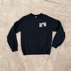 Cheer Mom Black Crewneck Sweatshirt